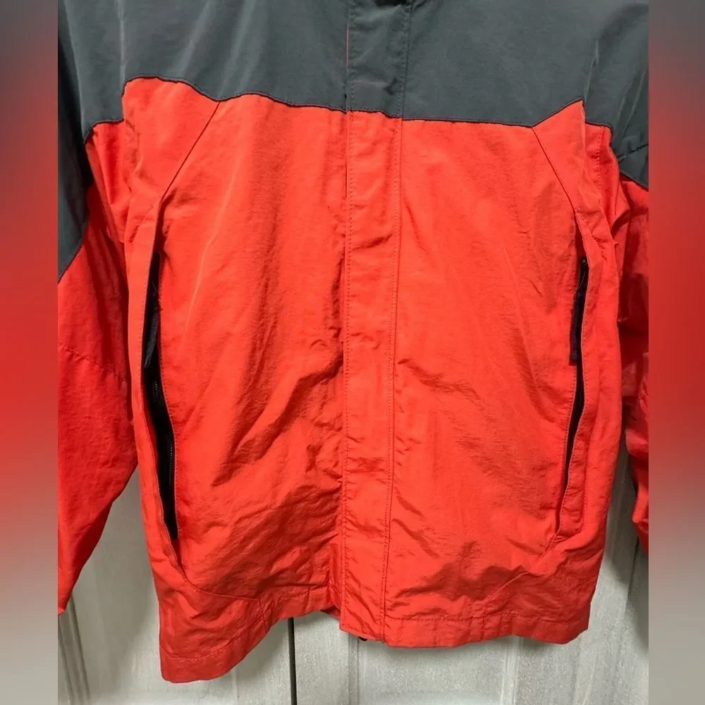 Gap Kids Boys L(10) Carrot Red Nylon Windbreaker Hooded Outdoor Jacket